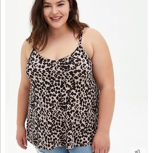 Torrid SUPER SOFT BLACK LEOPARD SWING CAMI